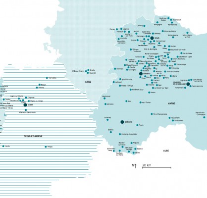 Carte des implantations