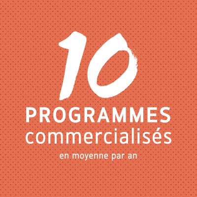 10 programmes commercialisés en moyenne par an